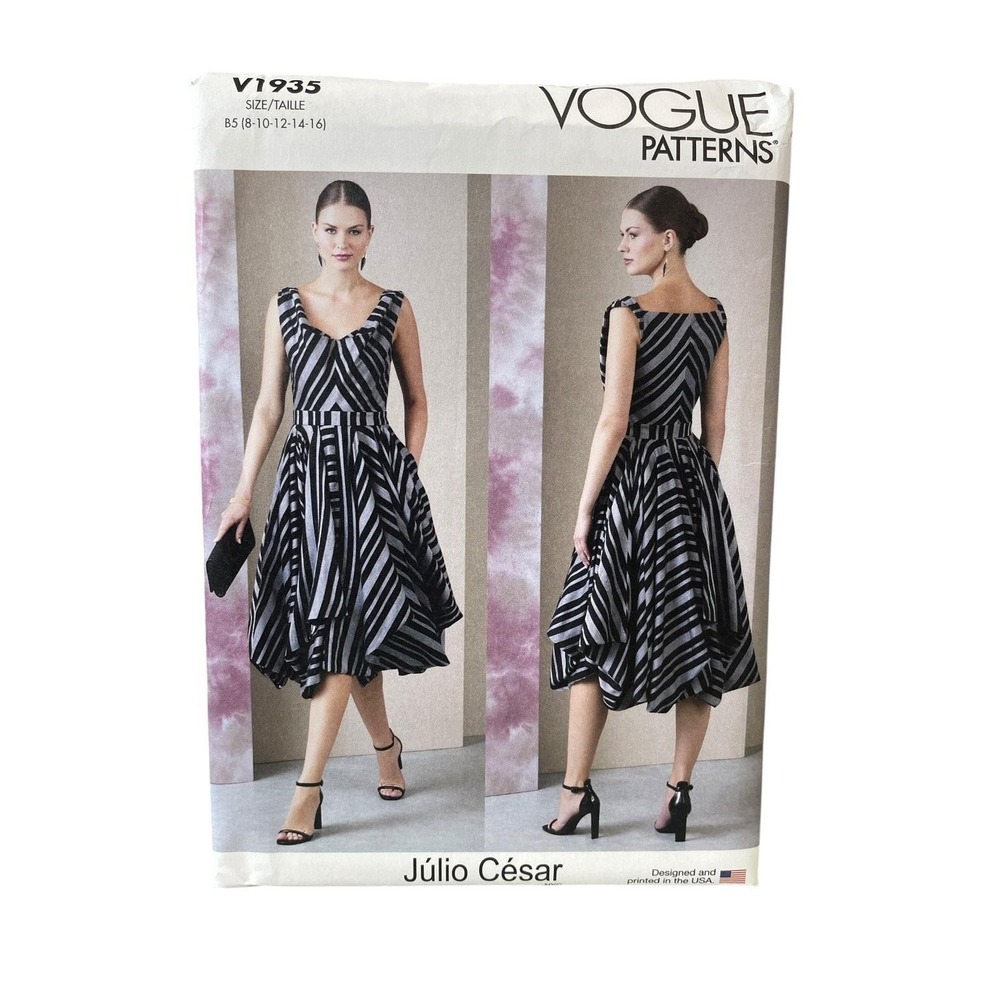VOGUE V1935 Misses Dress B5 (8-16) Julio Cesar Designer Bubble Hem